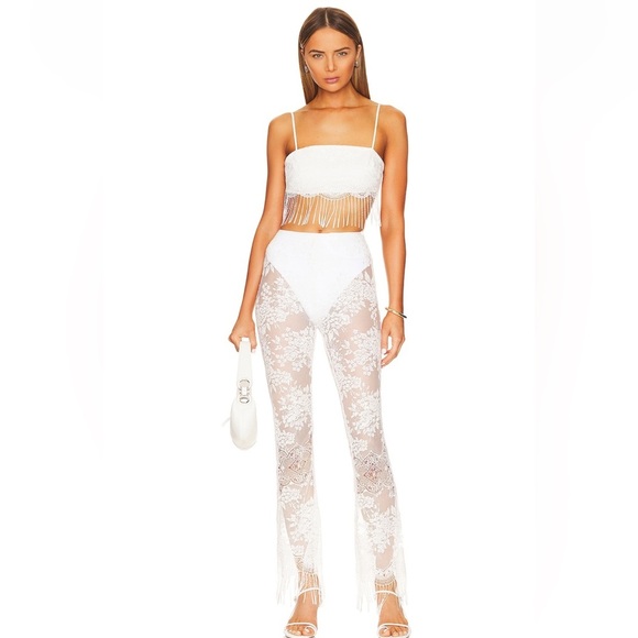NWT SET - MAJORELLE Honolua crop top & Pant in Ivory - medium ($400) - Picture 1 of 12